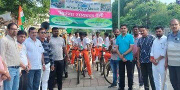 परभणीत तिरंगा सायकल रॅली उत्साहात
