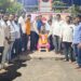 रांजणी येथील शिवतीर्थावर संत सेना महाराजांना आदरांजली