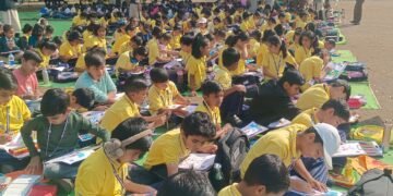 रंगभरण चित्रकला स्पर्धेव्दारे मतदार जागृती
