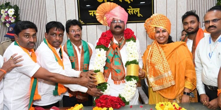 सेलूचे नगराध्यक्ष मिलिंद सावंत यांचा पदग्रहण सोहळा उत्साहात