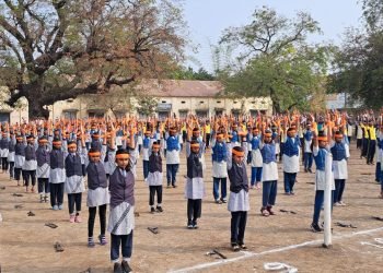 सेलूत सामूहिक कवायतीचे शानदार आयोजन