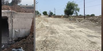 मोरेगाव-वालूर रस्ता कामाची चौकशी करा