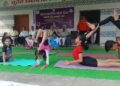 नूतन विद्यालयात योगासन प्रात्यक्षिके