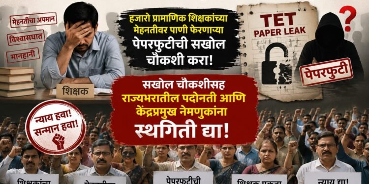 टीईटी पेपरफुटी : शिक्षकांची प्रचंड अवहेलना व मानहानी