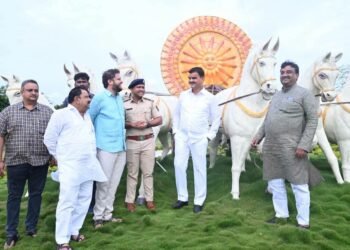 स्व.प्रकाशदादा डाहाके निसर्ग पर्यटन केंद्रास पालकमंत्री भरणे यांची भेट
