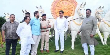 स्व.प्रकाशदादा डाहाके निसर्ग पर्यटन केंद्रास पालकमंत्री भरणे यांची भेट
